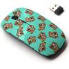 2.4G Wireless Mouse with Cute Pattern Design for All Laptops and Desktops with Nano Receiver - Cute cat Surface view 1