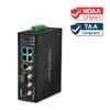 TRENDnet Industrial AC1200 Wireless Gigabit PoE+ Router, TI-WP100, 4 x Gigabit PoE+ Ports, 1 x Gigabit WAN Port, IP30 Housing, 120W PoE Power Budget, Dual-WAN, Dual-Band WiFi, VPN, Inter-VLAN Routing view 3