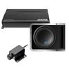 Alpine KTA-200M Mono Power Pack Amplifier with S-SB10V 10 Inch Subwoofer Enclosure and RUX-KNOB.2 Remote Bass Knob view 1