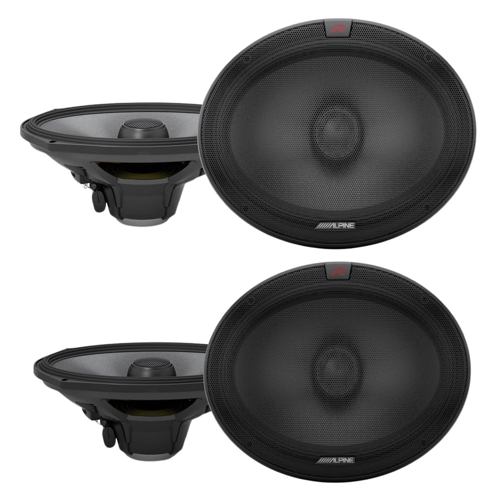 DIAS Alpine 2 Pack R-S69.2 R Series Coaxial 6x9 Inch 2 Way 300 Watts Car Speakers