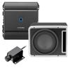 DIAS Alpine S-A60M Mono Power Amplifier with R-SB10V 10 Inch Subwoofer Enclosure and RUX-KNOB.2 Remote Bass Knob view 1