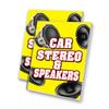 Car Stereo and Speakers (24" X 36") 4Mm Corrugated Plastic Panel, Graphics Applied to 1 Side (Pk of 2) view 1
