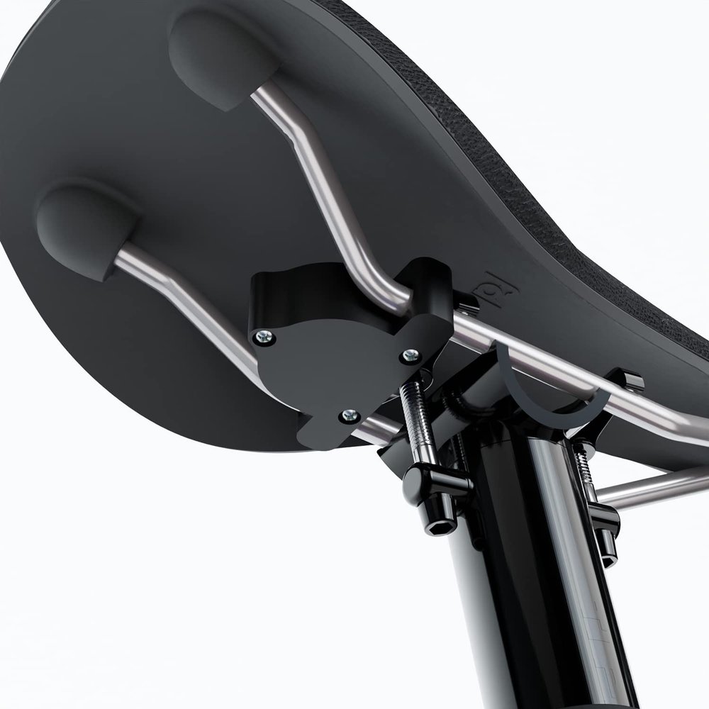 3D Cabin Bike Mount Under Seat Holder Bracket Attachment Compatible with AirTag - for Standard Saddle Rails 50mm Bicycle Cycling Accessory (Black)