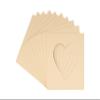 CountryArtHouse Beige Acid Free 7x7 Heart Picture Frame Mat with White Core Bevel Cut for 4x5 Pictures - Fits 7x7 Frame view 1