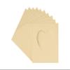 CountryArtHouse Tan Acid Free 7x7 Heart Picture Frame Mat with White Core Bevel Cut for 4x5 Pictures - Fits 7x7 Frame view 1