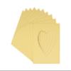 CountryArtHouse Soft Yellow Acid Free 7x7 Heart Picture Frame Mat with White Core Bevel Cut for 4x5 Pictures - Fits 7x7 Frame view 1