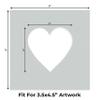 CountryArtHouse Grey Acid Free 7x7 Heart Picture Frame Mat with White Core Bevel Cut for 4x5 Pictures - Fits 7x7 Frame view 2