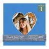 CountryArtHouse Bay Blue Acid Free 7x7 Heart Picture Frame Mat with White Core Bevel Cut for 4x5 Pictures - Fits 7x7 Frame view 1