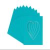 CountryArtHouse Aquamarine Acid Free 7x7 Heart Picture Frame Mat with White Core Bevel Cut for 4x5 Pictures - Fits 7x7 Frame view 1