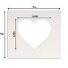 CountryArtHouse Aquamarine Acid Free 7x7 Heart Picture Frame Mat with White Core Bevel Cut for 4x5 Pictures - Fits 7x7 Frame view 3