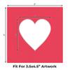 CountryArtHouse Cardinal Acid Free 7x7 Heart Picture Frame Mat with White Core Bevel Cut for 4x5 Pictures - Fits 7x7 Frame view 2