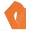 CountryArtHouse Orange Acid Free 7x7 Heart Picture Frame Mat with White Core Bevel Cut for 4x5 Pictures - Fits 7x7 Frame view 1