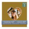 CountryArtHouse Metallic Gold Acid Free 7x7 Heart Picture Frame Mat with White Core Bevel Cut for 4x5 Pictures - Fits 7x7 Frame view 1