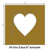 CountryArtHouse Metallic Gold Acid Free 7x7 Heart Picture Frame Mat with White Core Bevel Cut for 4x5 Pictures - Fits 7x7 Frame view 2