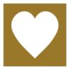 CountryArtHouse Metallic Gold Acid Free 7x7 Heart Picture Frame Mat with White Core Bevel Cut for 4x5 Pictures - Fits 7x7 Frame view 3