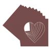 CountryArtHouse Maroon Acid Free 7x7 Heart Picture Frame Mat with White Core Bevel Cut for 4x5 Pictures - Fits 7x7 Frame view 3
