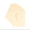 CountryArtHouse Cream Acid Free 7x7 Heart Picture Frame Mat with White Core Bevel Cut for 4x5 Pictures - Fits 7x7 Frame view 1