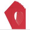 CountryArtHouse Cardinal Acid Free 7x7 Heart Picture Frame Mat with White Core Bevel Cut for 4x5 Pictures - Fits 7x7 Frame view 1