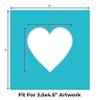 CountryArtHouse Aquamarine Acid Free 7x7 Heart Picture Frame Mat with White Core Bevel Cut for 4x5 Pictures - Fits 7x7 Frame view 2