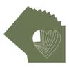 CountryArtHouse Dill Acid Free 7x7 Heart Picture Frame Mat with White Core Bevel Cut for 4x5 Pictures - Fits 7x7 Frame view 3