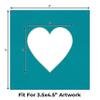 CountryArtHouse Teal Acid Free 7x7 Heart Picture Frame Mat with White Core Bevel Cut for 4x5 Pictures - Fits 7x7 Frame view 2
