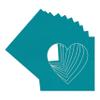 CountryArtHouse Teal Acid Free 7x7 Heart Picture Frame Mat with White Core Bevel Cut for 4x5 Pictures - Fits 7x7 Frame view 3