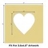 CountryArtHouse Soft Yellow Acid Free 7x7 Heart Picture Frame Mat with White Core Bevel Cut for 4x5 Pictures - Fits 7x7 Frame view 2