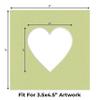 CountryArtHouse Pistachio Acid Free 7x7 Heart Picture Frame Mat with White Core Bevel Cut for 4x5 Pictures - Fits 7x7 Frame view 2