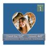 CountryArtHouse Royal Blue Acid Free 7x7 Heart Picture Frame Mat with White Core Bevel Cut for 4x5 Pictures - Fits 7x7 Frame view 1