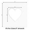 CountryArtHouse Oyster Shell Acid Free 7x7 Heart Picture Frame Mat with White Core Bevel Cut for 4x5 Pictures - Fits 7x7 Frame view 2
