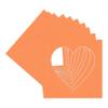 CountryArtHouse Orange Acid Free 7x7 Heart Picture Frame Mat with White Core Bevel Cut for 4x5 Pictures - Fits 7x7 Frame view 3