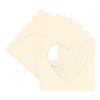CountryArtHouse Cream Acid Free 7x7 Heart Picture Frame Mat with White Core Bevel Cut for 4x5 Pictures - Fits 7x7 Frame view 3