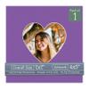 CountryArtHouse Purple Acid Free 7x7 Heart Picture Frame Mat with White Core Bevel Cut for 4x5 Pictures - Fits 7x7 Frame view 1