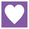 CountryArtHouse Purple Acid Free 7x7 Heart Picture Frame Mat with White Core Bevel Cut for 4x5 Pictures - Fits 7x7 Frame view 3