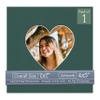 CountryArtHouse Forest Green Acid Free 7x7 Heart Picture Frame Mat with White Core Bevel Cut for 4x5 Pictures - Fits 7x7 Frame view 1
