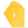 CountryArtHouse Bright Yellow Acid Free 7x7 Heart Picture Frame Mat with White Core Bevel Cut for 4x5 Pictures - Fits 7x7 Frame view 1