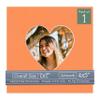CountryArtHouse Orange Acid Free 7x7 Heart Picture Frame Mat with White Core Bevel Cut for 4x5 Pictures - Fits 7x7 Frame view 1