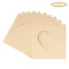 CountryArtHouse Beige Acid Free 7x7 Heart Picture Frame Mat with White Core Bevel Cut for 4x5 Pictures - Fits 7x7 Frame view 2