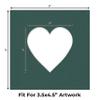 CountryArtHouse Forest Green Acid Free 7x7 Heart Picture Frame Mat with White Core Bevel Cut for 4x5 Pictures - Fits 7x7 Frame view 2