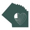 CountryArtHouse Forest Green Acid Free 7x7 Heart Picture Frame Mat with White Core Bevel Cut for 4x5 Pictures - Fits 7x7 Frame view 3