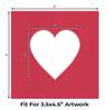 CountryArtHouse Deep Red Acid Free 7x7 Heart Picture Frame Mat with White Core Bevel Cut for 4x5 Pictures - Fits 7x7 Frame view 2