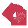CountryArtHouse Deep Red Acid Free 7x7 Heart Picture Frame Mat with White Core Bevel Cut for 4x5 Pictures - Fits 7x7 Frame view 3