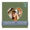 CountryArtHouse Dill Acid Free 7x7 Heart Picture Frame Mat with White Core Bevel Cut for 4x5 Pictures - Fits 7x7 Frame view 1