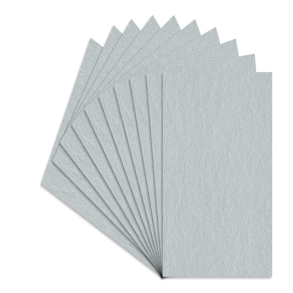 CountryArtHouse Metallic Silver Acid Free 11x14 Backing Board - Uncut Photo Mat Board - 100 Sheets