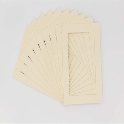 Textured Cream Acid Free 16x20 Picture Frame Mats with White Core Bevel Cut for 11x17 Pictures - Fits 16x20 Frame - Pack of 100 Mats