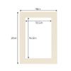 Textured Cream Acid Free 16x20 Picture Frame Mats with White Core Bevel Cut for 11x17 Pictures - Fits 16x20 Frame - Pack of 100 Mats view 3