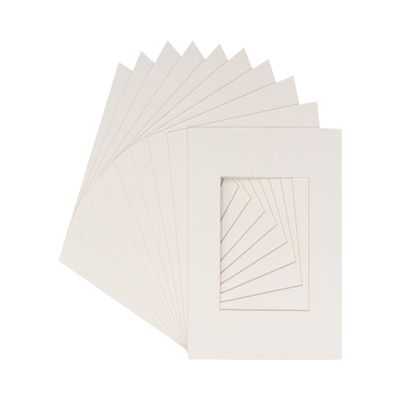 CountryArtHouse Textured White Acid Free 16x16 Picture Frame Mats with White Core Bevel Cut for 8x8 Pictures - Fits 16x16 Frame - Pack of 100 Mats