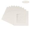 CountryArtHouse Textured White Acid Free 16x16 Picture Frame Mats with White Core Bevel Cut for 8x8 Pictures - Fits 16x16 Frame - Pack of 100 Mats view 2