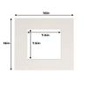 CountryArtHouse Textured White Acid Free 16x16 Picture Frame Mats with White Core Bevel Cut for 8x8 Pictures - Fits 16x16 Frame - Pack of 100 Mats view 3