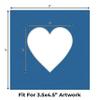 CountryArtHouse Royal Blue Acid Free 7x7 Heart Picture Frame Mat with White Core Bevel Cut for 4x5 Pictures - Fits 7x7 Frame view 2